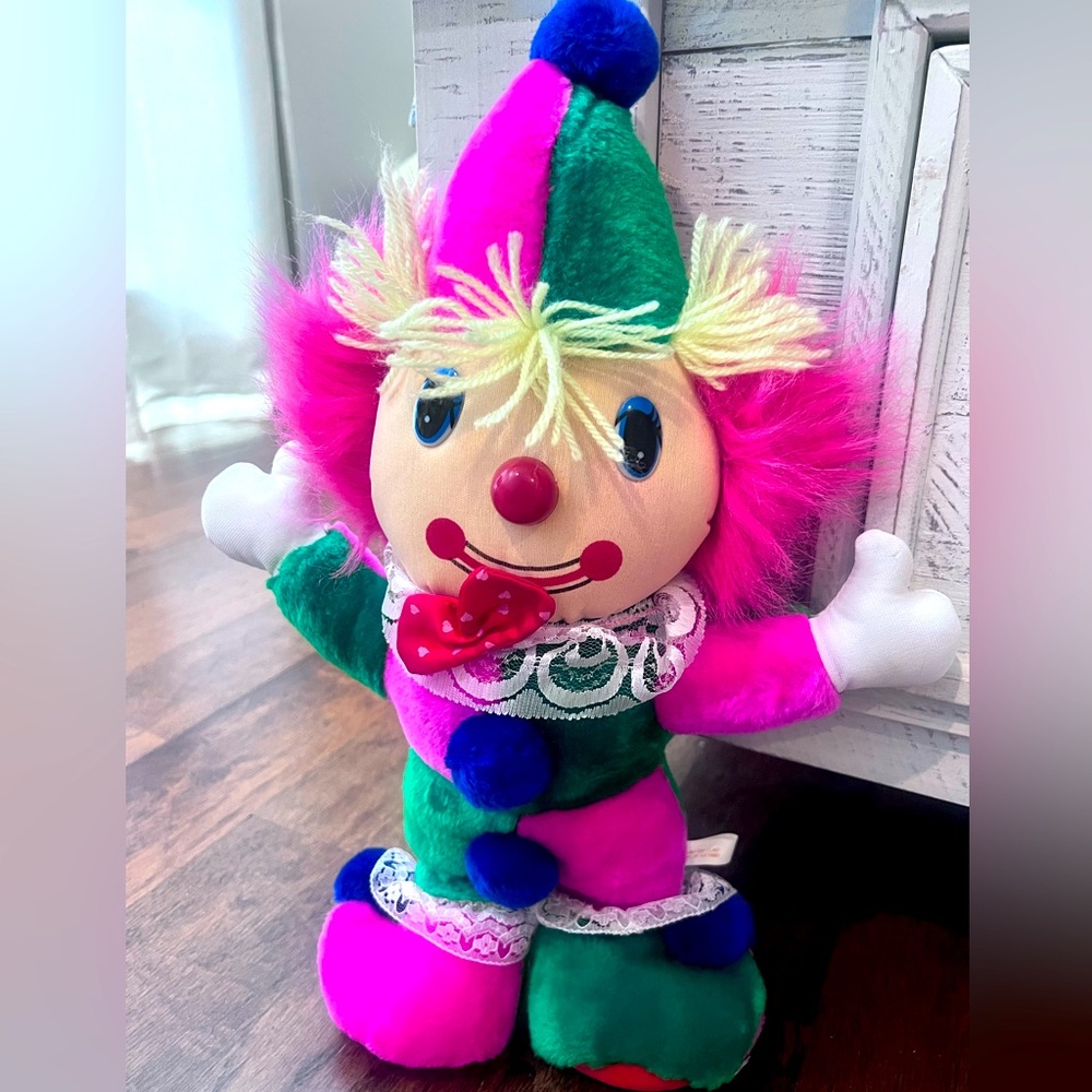 Vintage Shalom toys Plush Clown